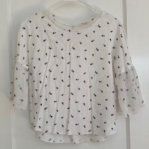 H&M Girls Floral White Blouse